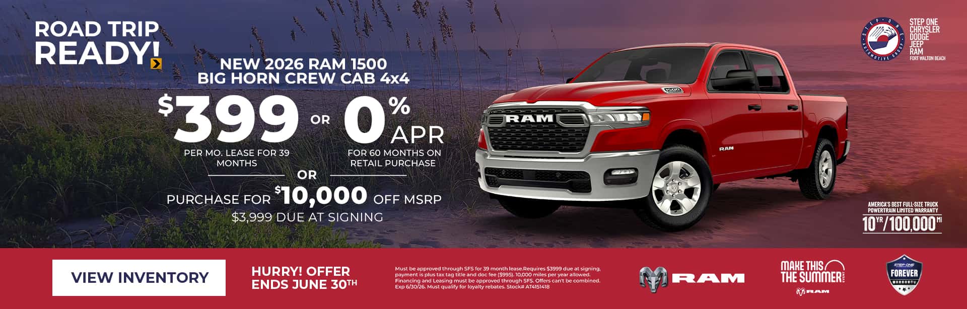 2026 RAM 1500 Crew Cab Offer