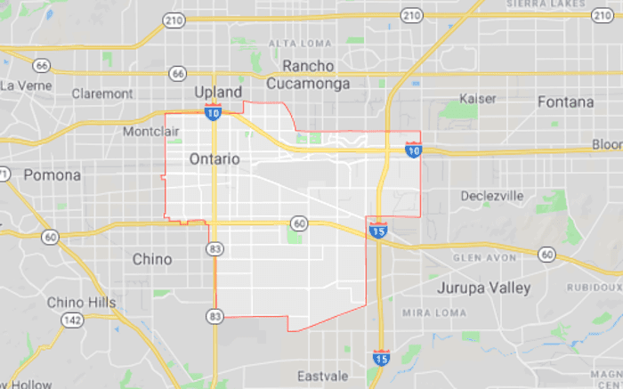 Map Of Ontario Ca Directions To Ontario, Ca | Getting To Citrus Motors Ford