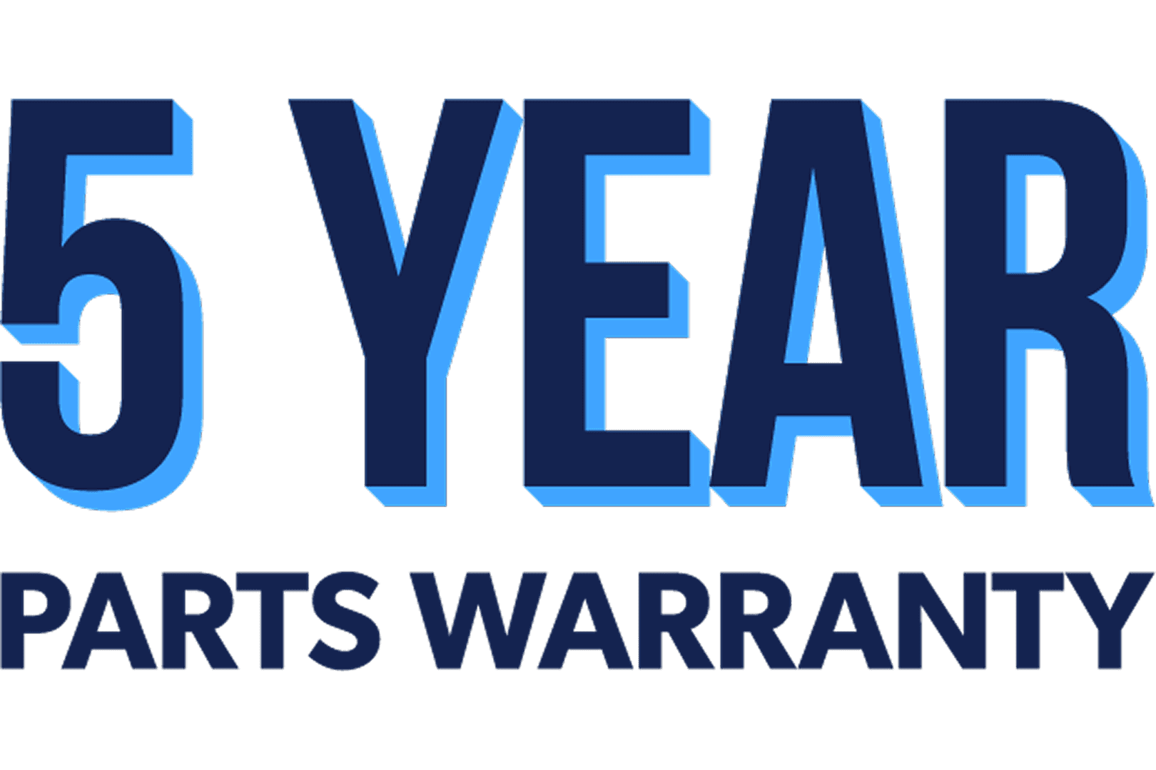 5 Year Parts Warranty