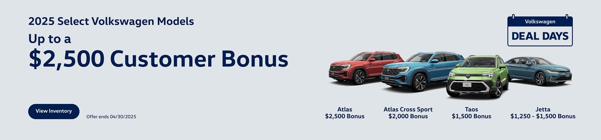 $2500 Customer Bonus