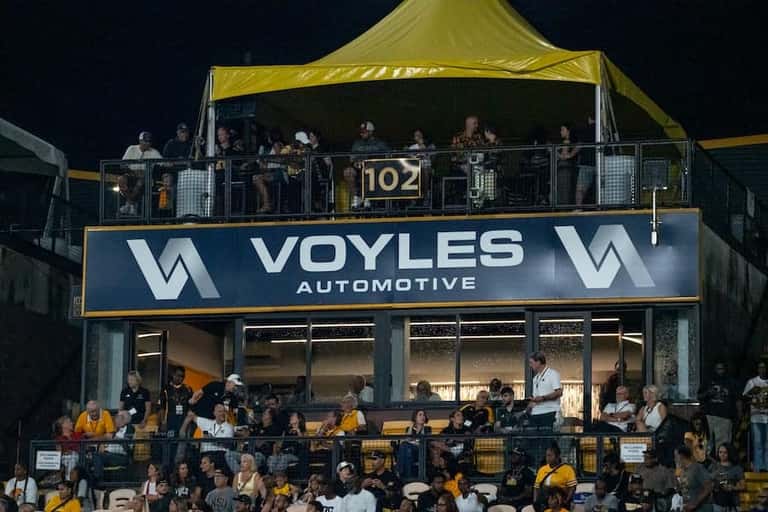 Voyles Banner next to KSU tent