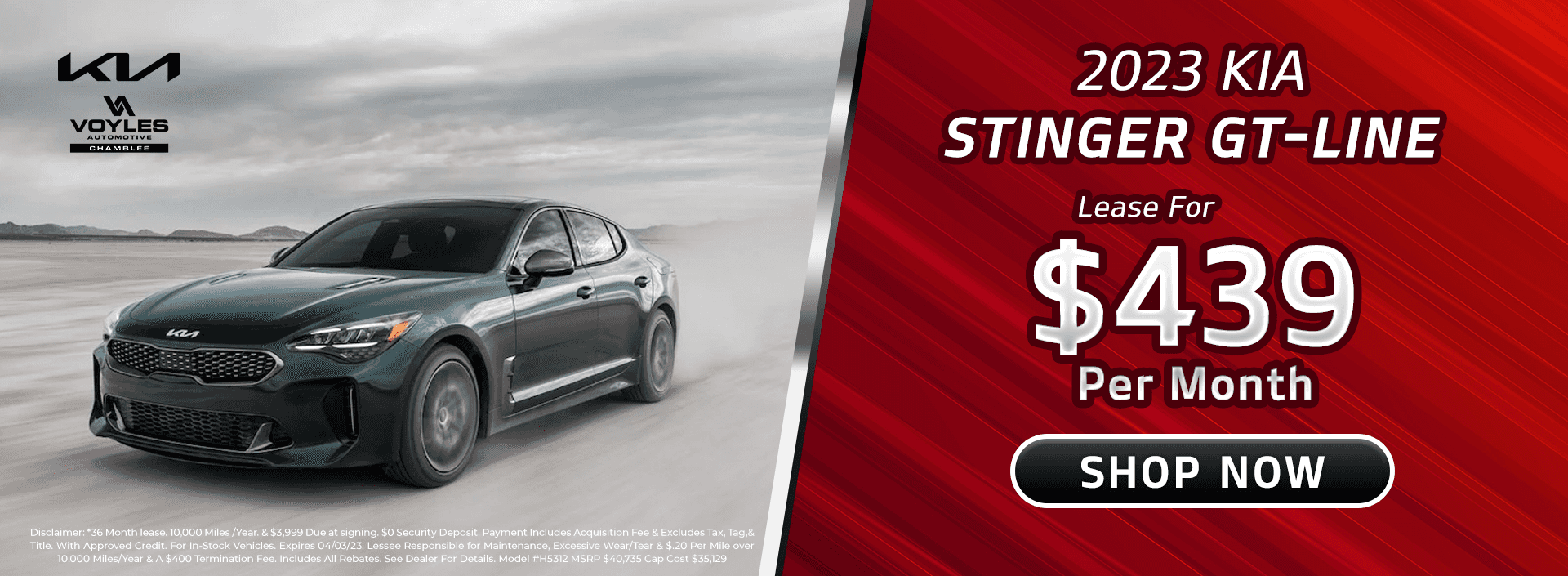 2023 Kia Stinger GT Lease Offer