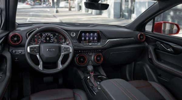 interior cabin of 2020 Chevy Blazer