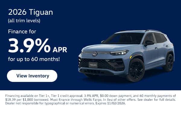 2026 Volkswagen Tiguan All trim levels
