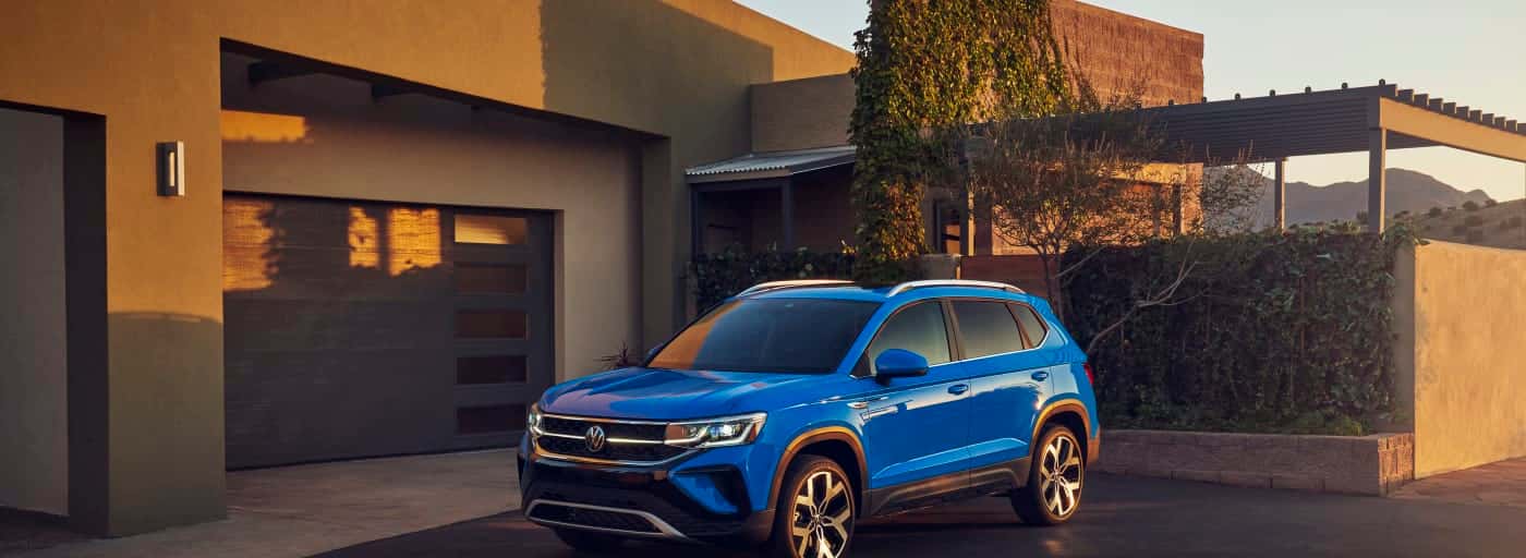 A blue 2026 Volkswagen taos