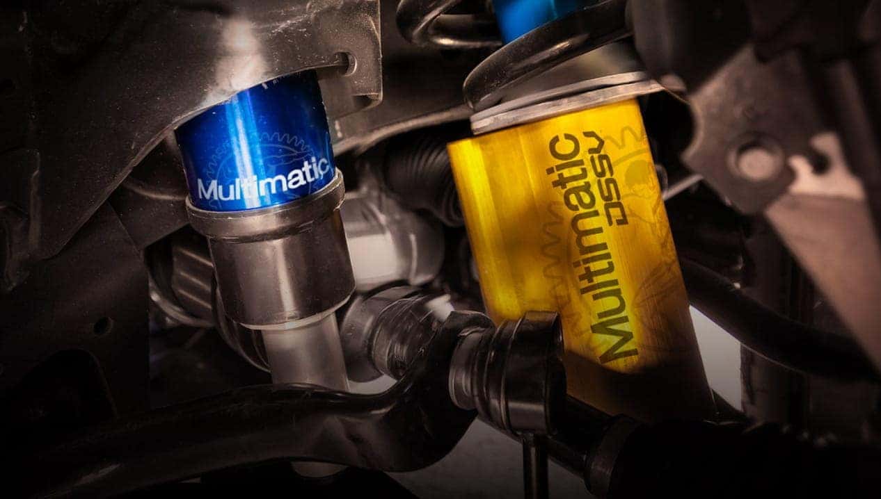 2027 GMC Sierra 1500 Multimatic DSSV suspension components shown in close-up.