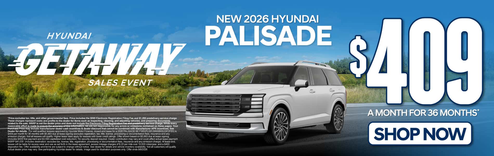 New 2026 Hyundai Palisade $409 a month for 36 months*
