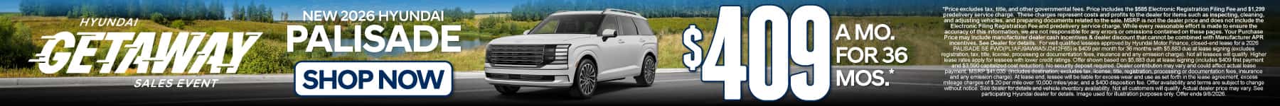 New 2026 Hyundai Palisade $409 a month for 36 months*