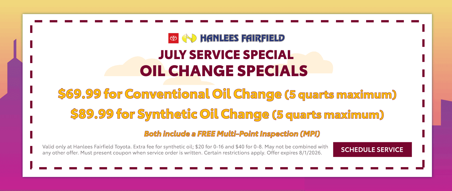 Oil Change Special