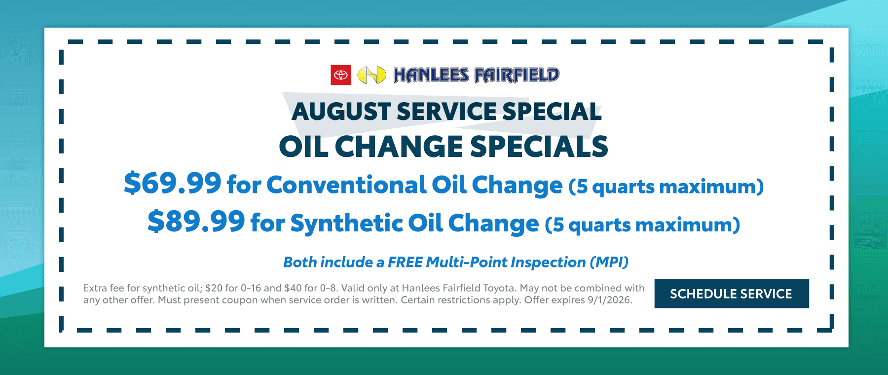 Oil Change Special