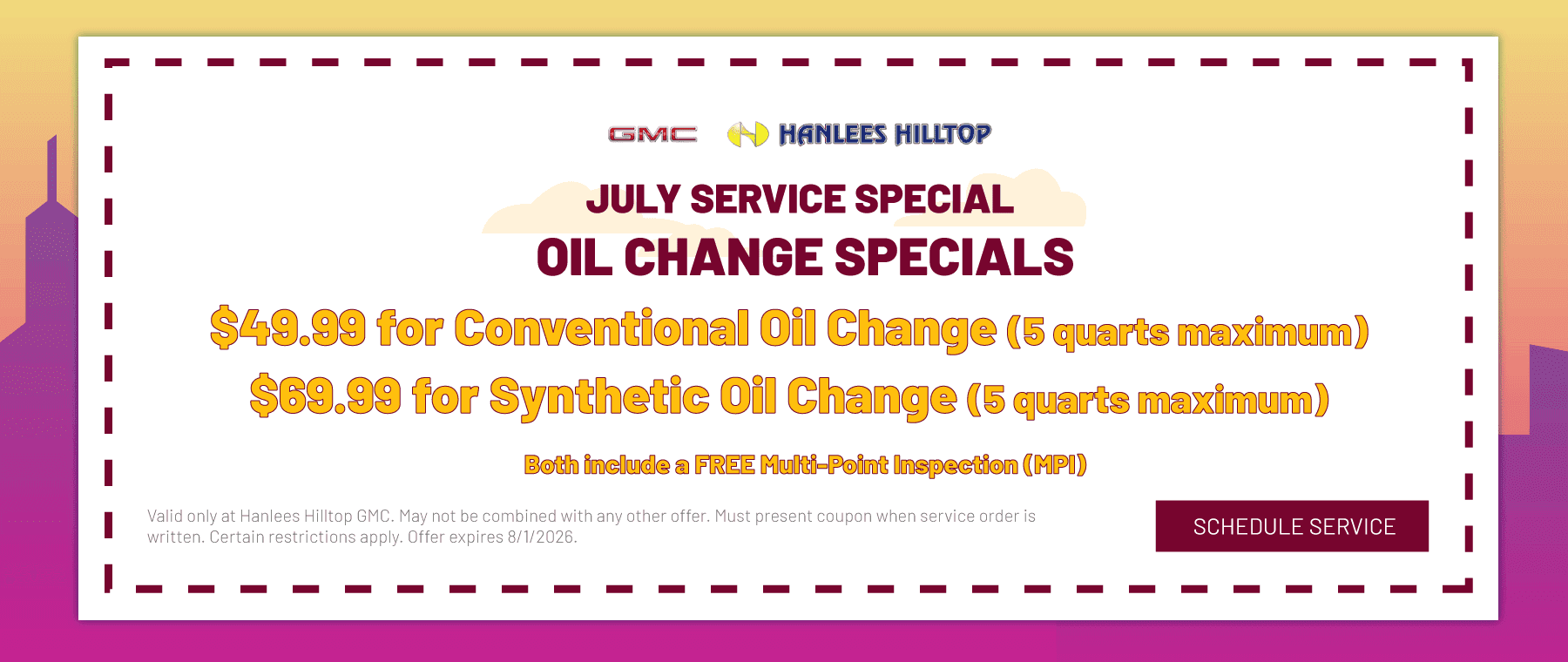 Oil Change Special