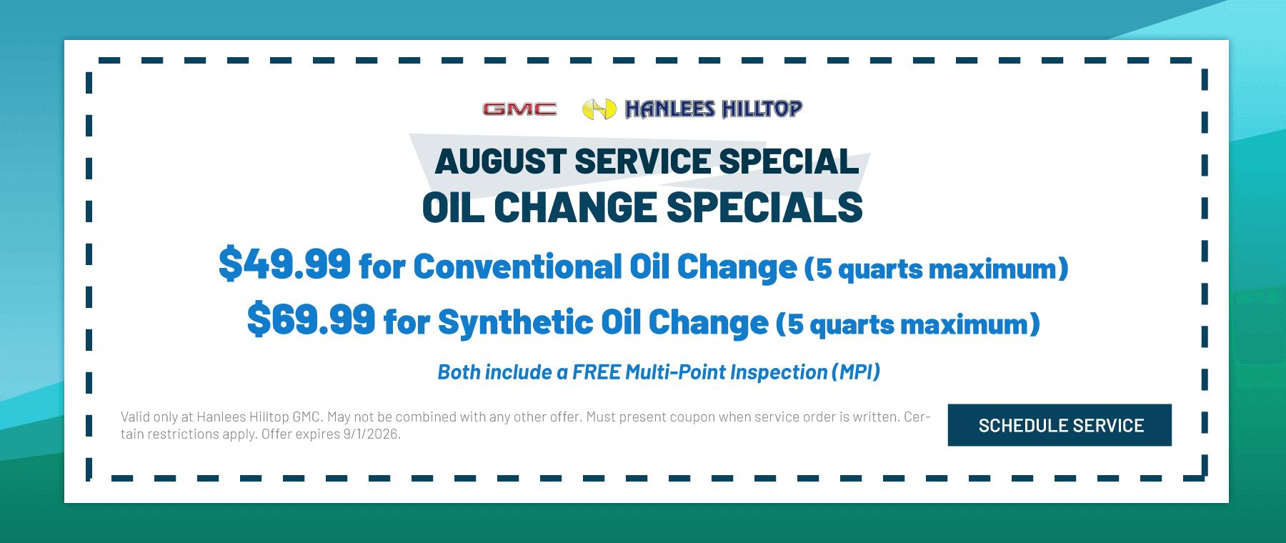 Oil Change Special