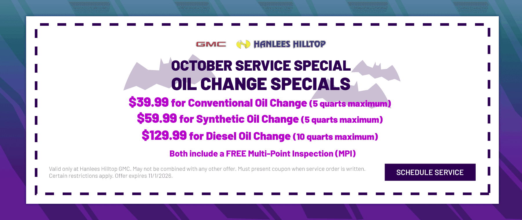 Oil Change Special