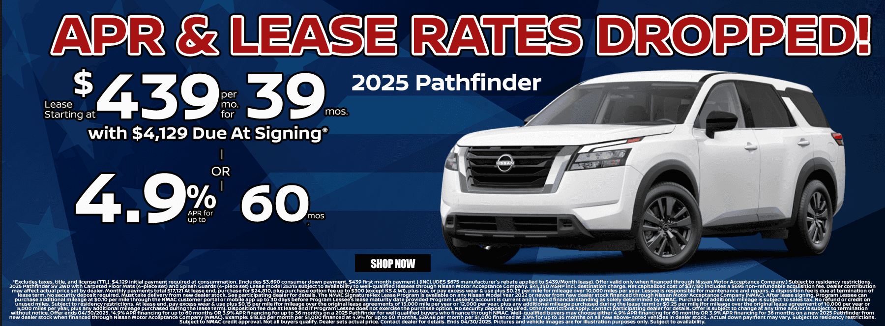 April 25 Nissan Pathinder
