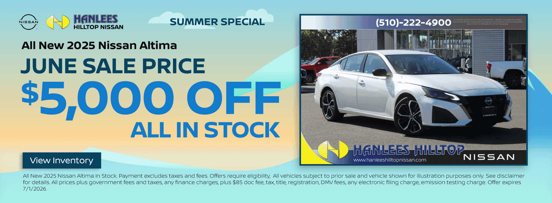 All New 2025 Nissan Altima Special
