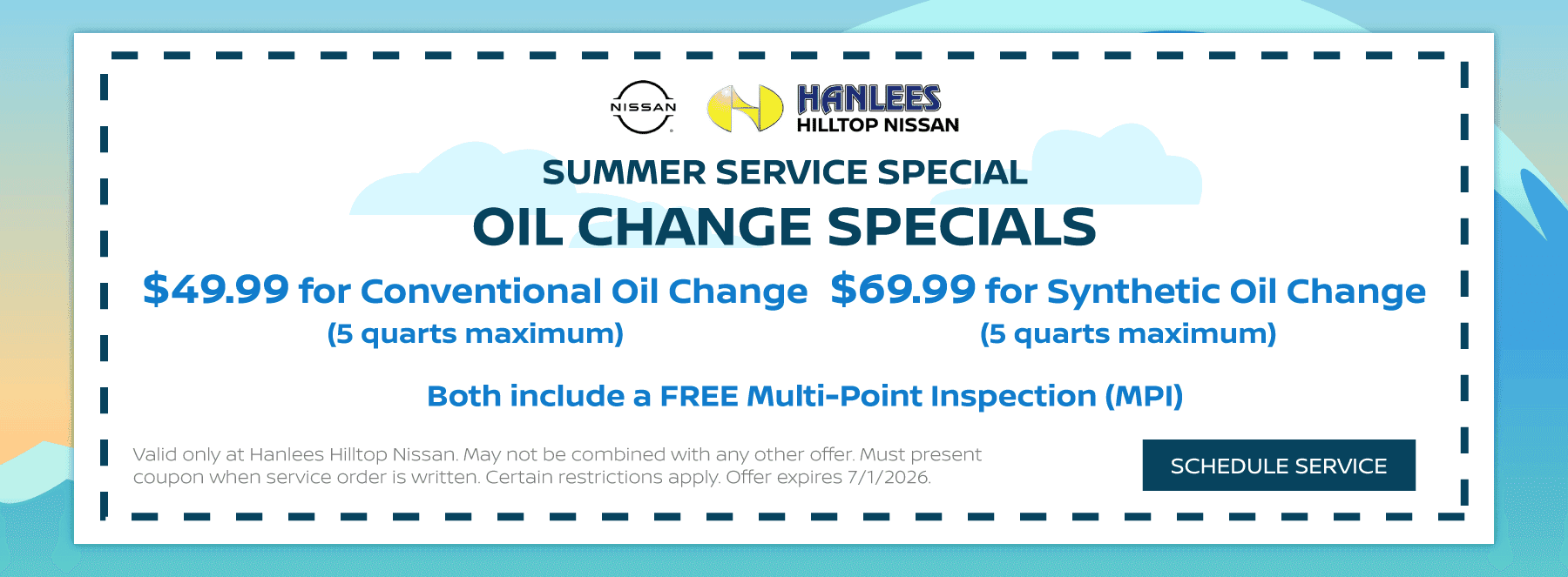 Oil Change Special