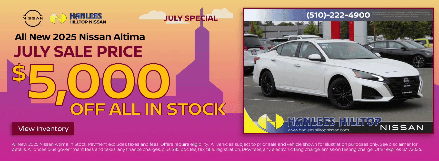 All New 2025 Nissan Altima Special