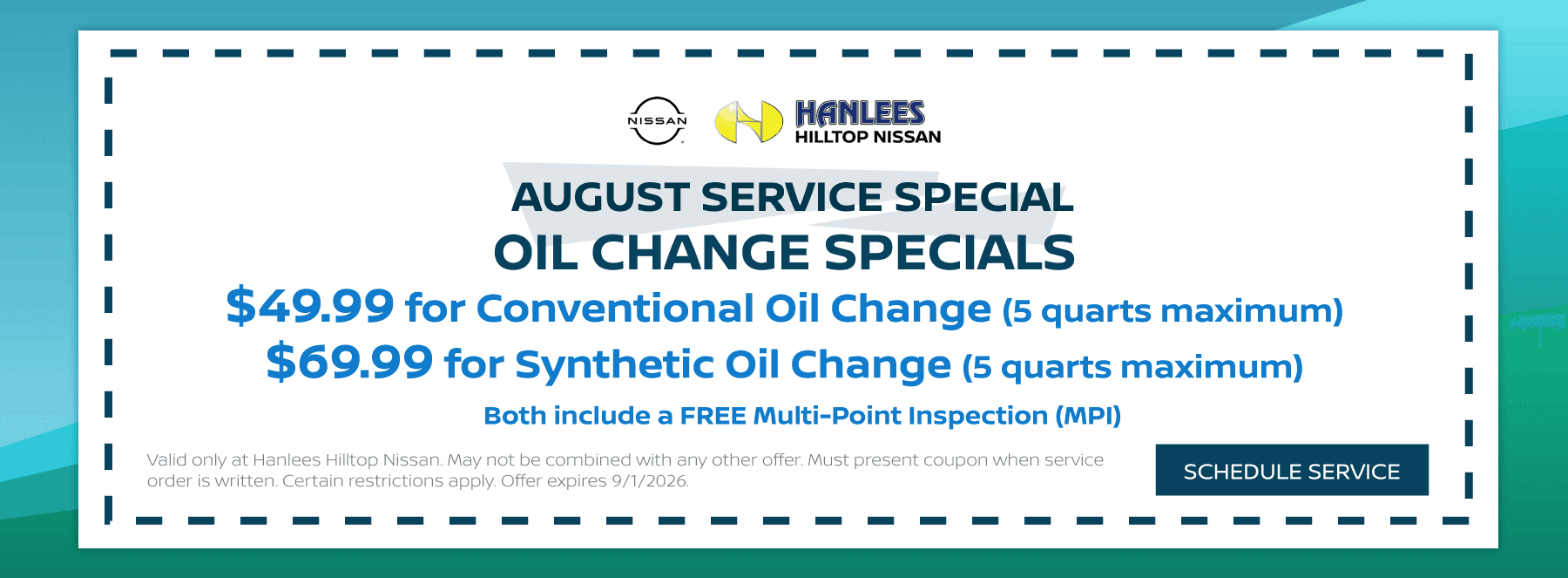 Oil Change Special