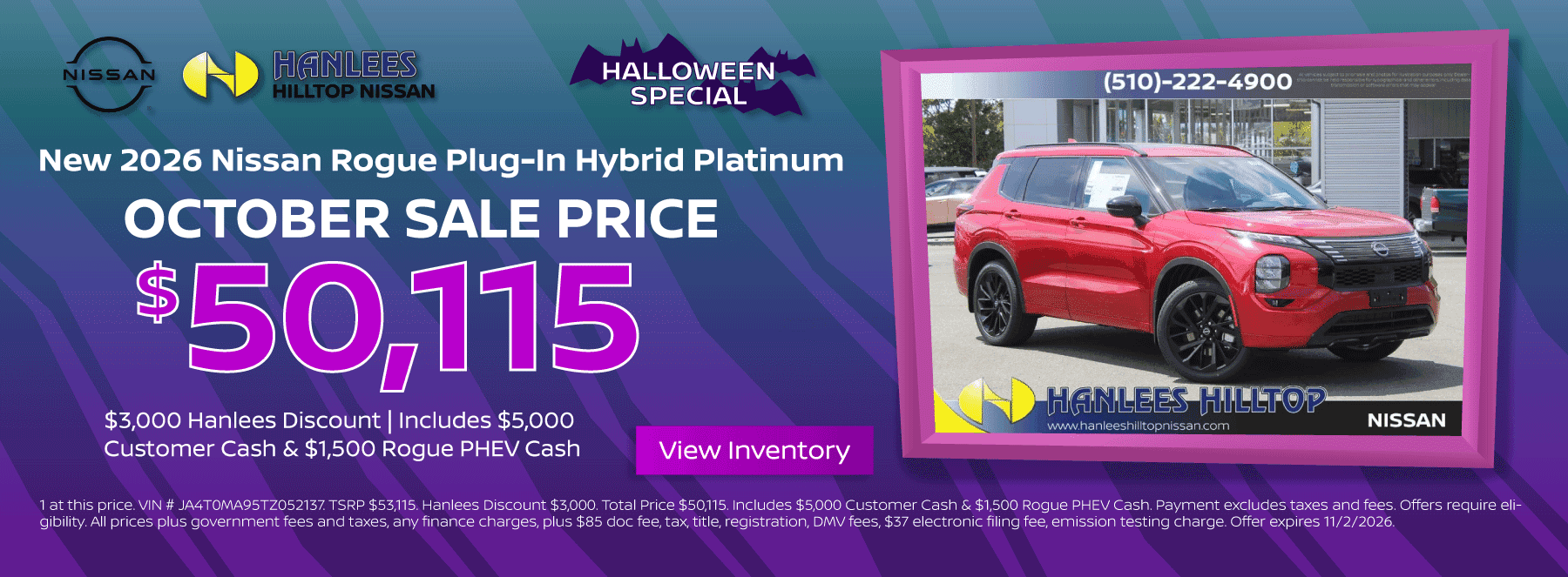 New 2026 Nissan Rogue Plug-In Hybrid Platinum Special