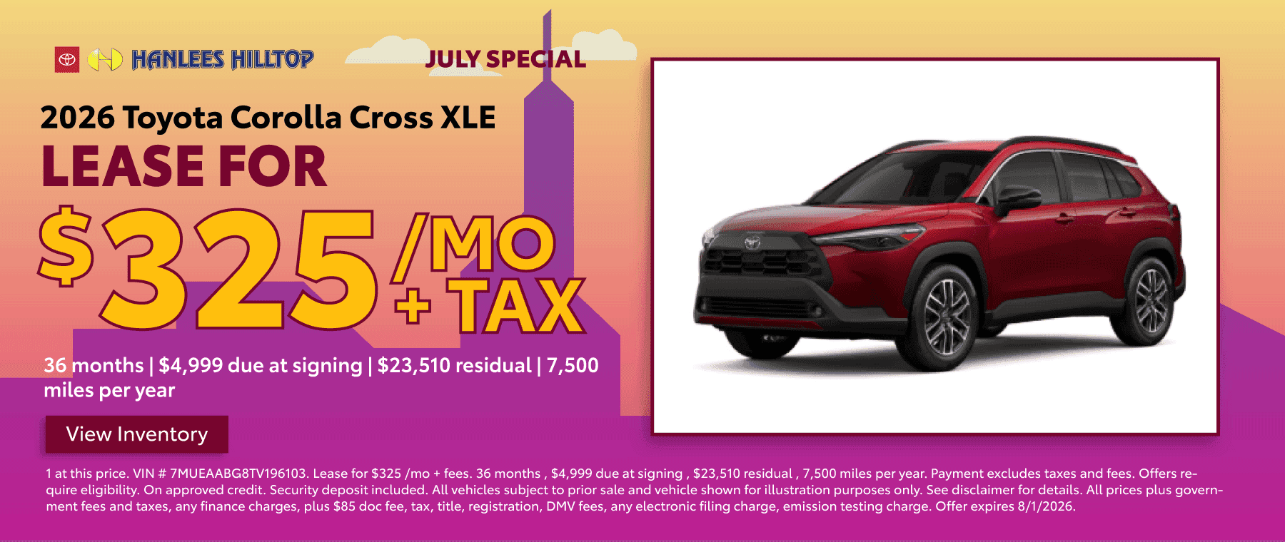 2026 Toyota Corolla Cross XLE Special