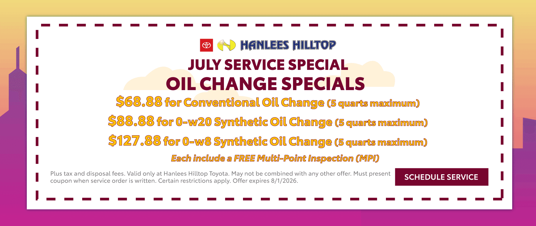 Oil Change Special