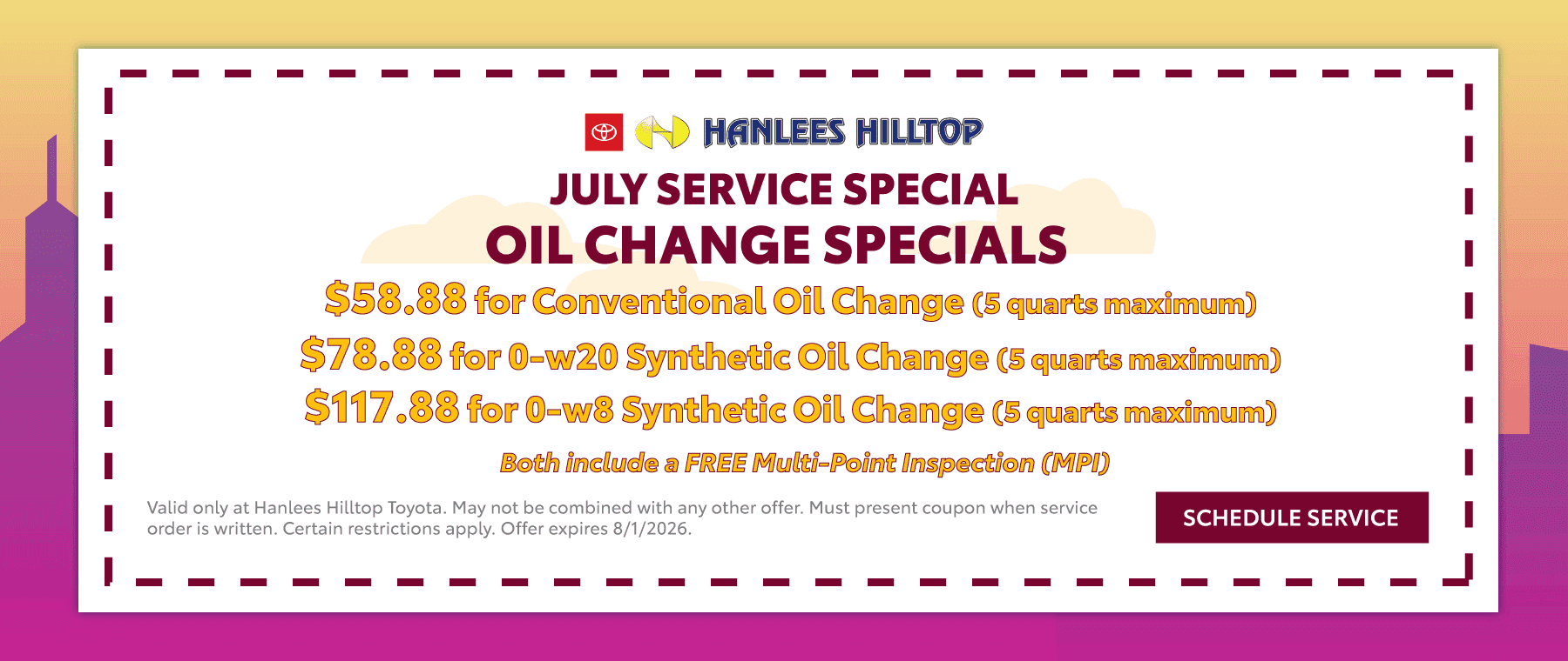 Oil Change Special