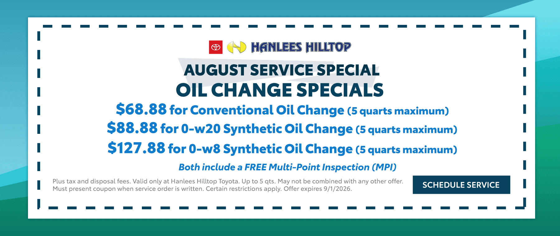 Oil Change Special