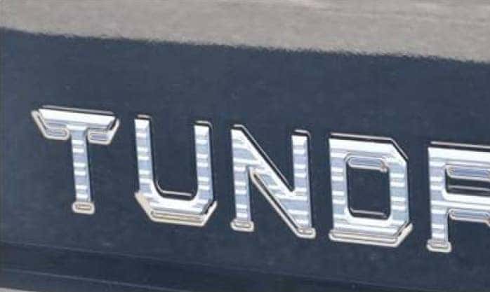 2020 Toyota Tundra 4X2 Chrome Tundra Tailgate Inserts