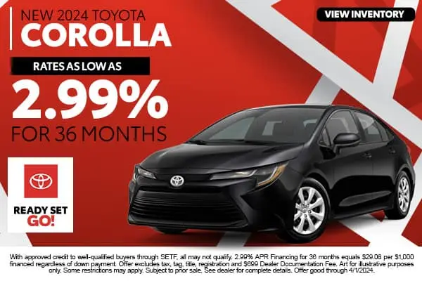 Dealer Specials Heyward Allen Toyota   HETO110953 01 MAR24 Web Specials Corolla 