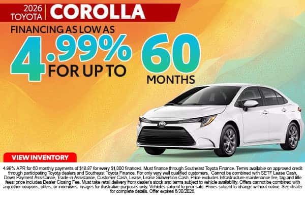 <center><strong>2026 Toyota Corolla</strong></center>