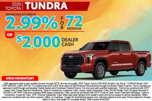 <center><strong>2026 Toyota Tundra</strong></center>
