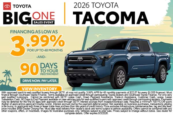 <center><strong>2026 Toyota Tacoma</strong></center>