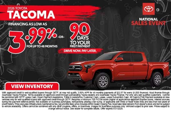 <center><strong>2026 Toyota Tacoma</strong></center>