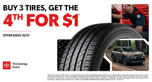 Buy 3 Tires, Get The 4th For $1
