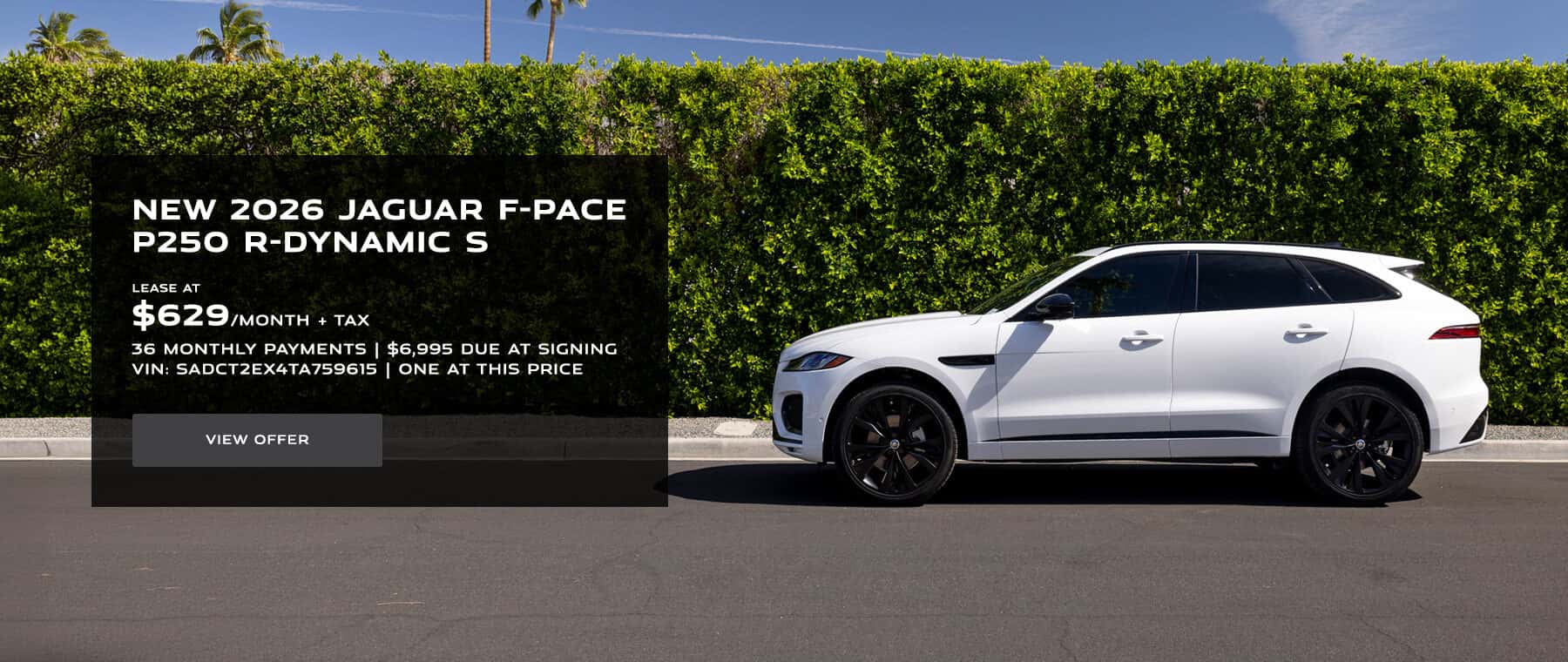 NEW 2026 JAGUAR F-PACE P250 R-DYNAMIC S Lease Banner