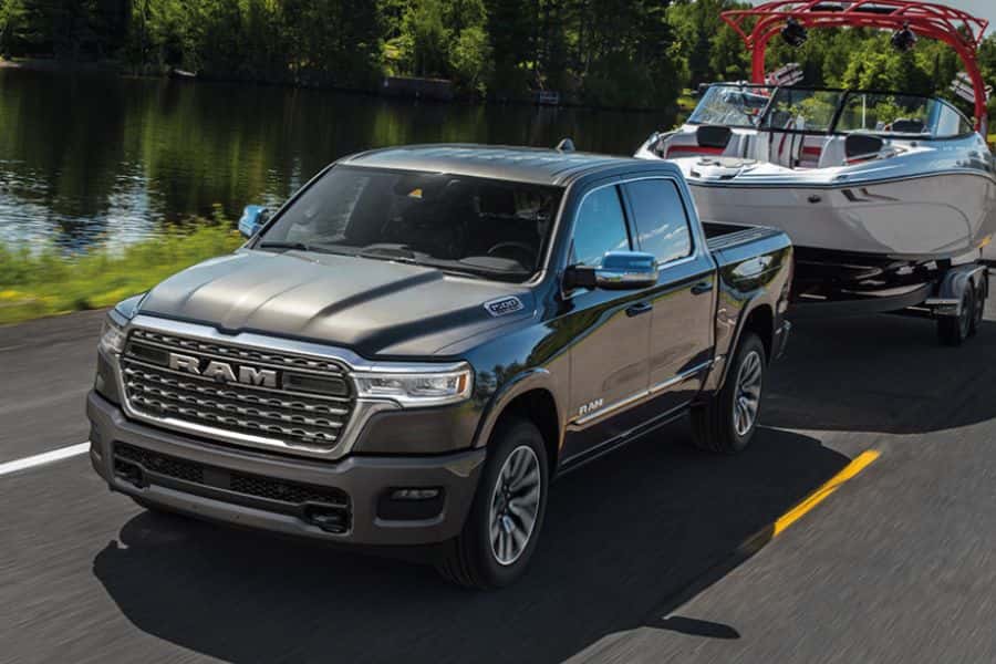 ram 1500 towing a trailer