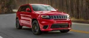 Red Jeep Grand Cherokee SRT