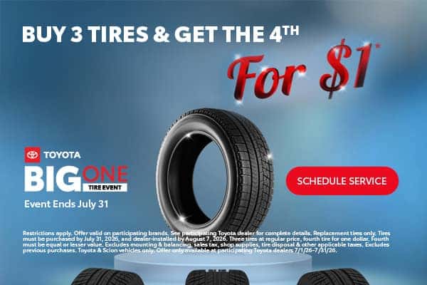 The Big One Tire Sale Starts Now!