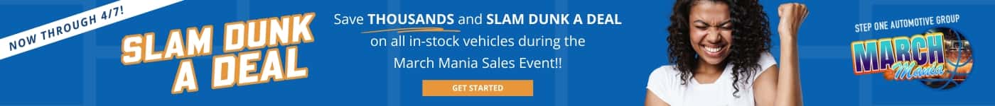 Save Thousands and SLAM DUNK A DEAL on all in-stock vehicles during the March Mania Sales Event at Step One Kia Fort Walton Beach in Fort Walton Beach FL. Select the image to get started.