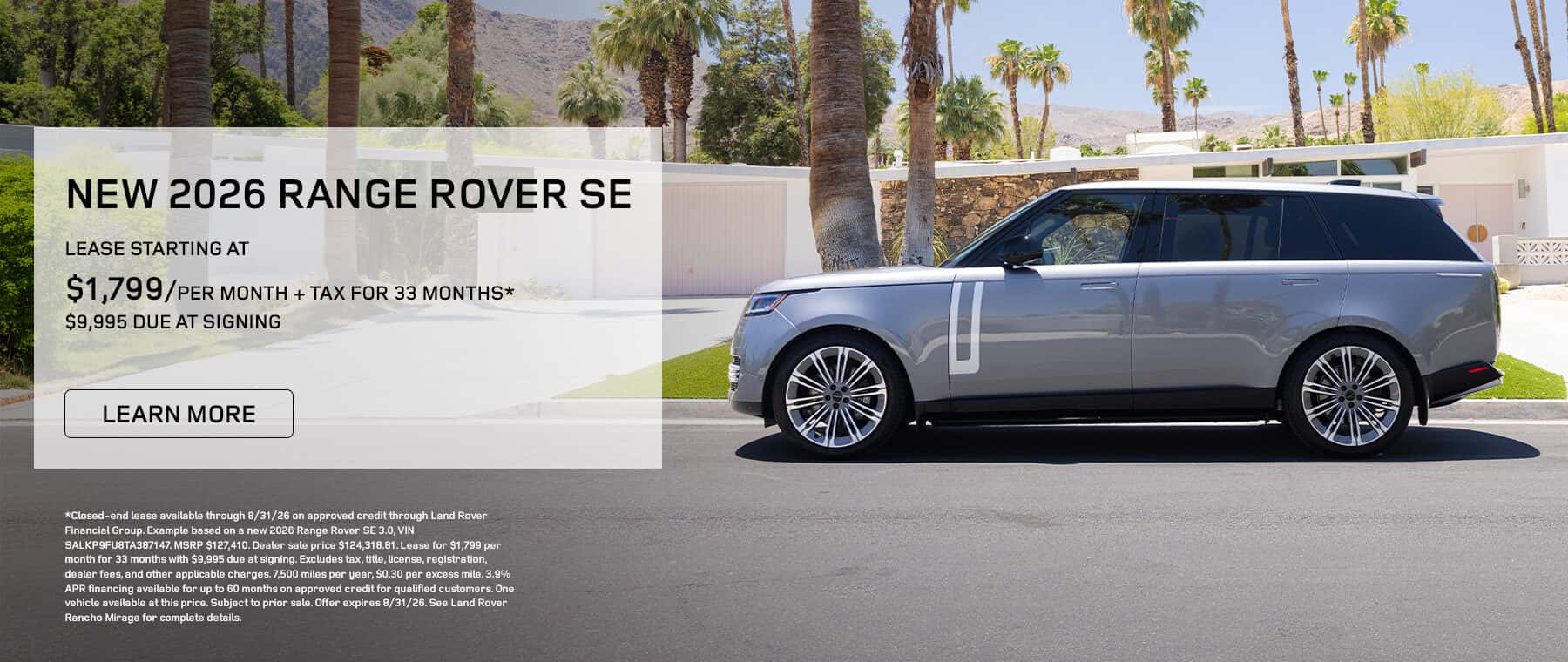NEW 2026 RANGE ROVER SE