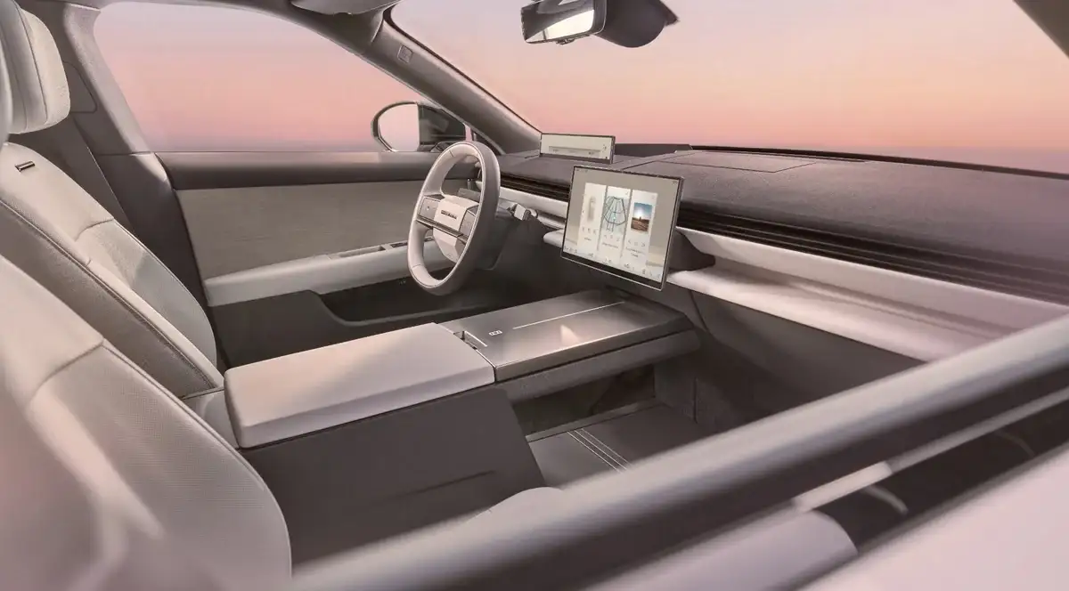 Range Rover GT passenger-side interior and window area