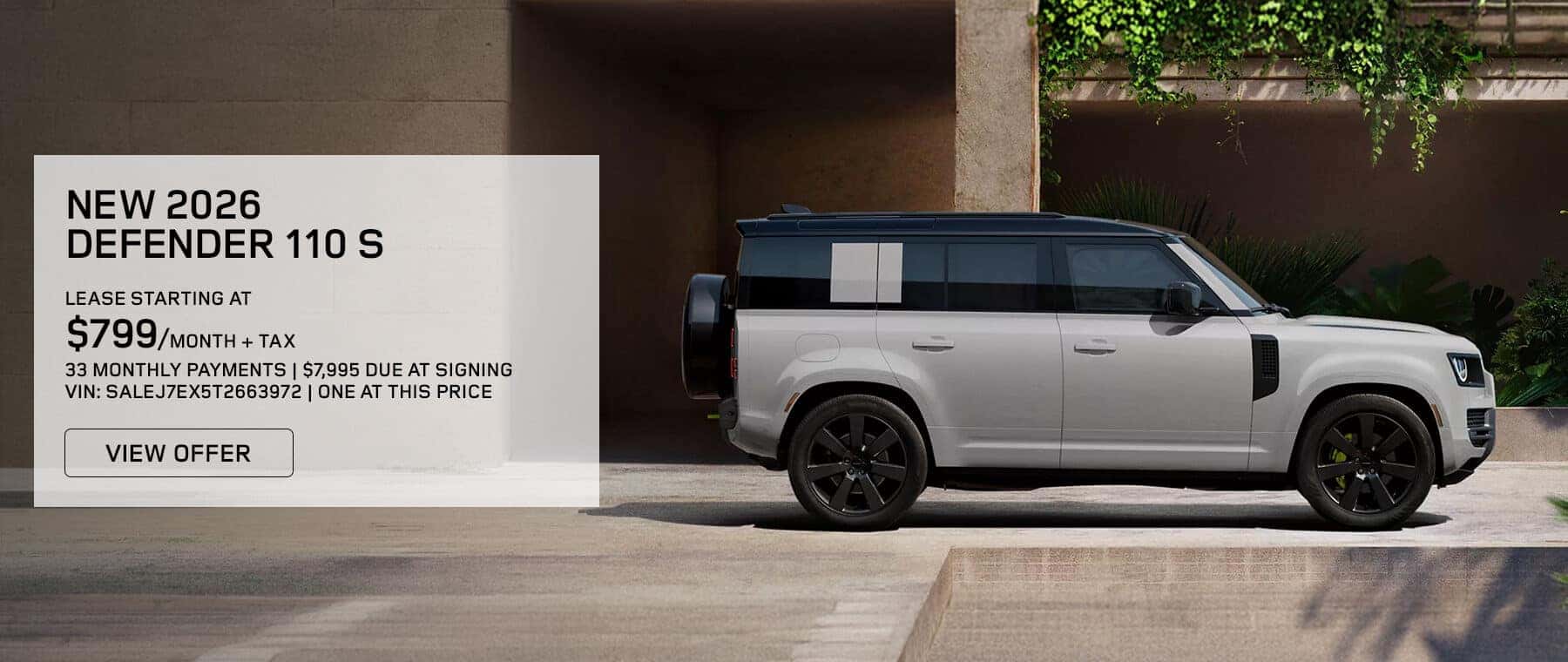 NEW 2025 DEFENDER 110 SE Lease Banner