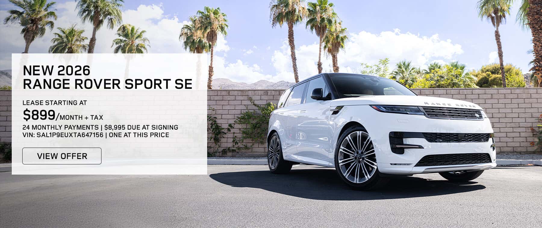NEW 2026 RANGE ROVER SPORT SE Lease Banner