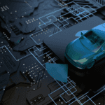 toy car inside computer chip