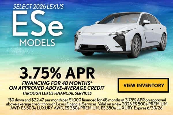 SELECT 2026 LEXUS ESe MODELS