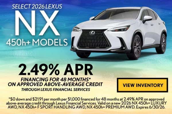 SELECT 2026 LEXUS NX 450h+ MODELS