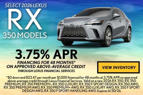 SELECT 2026 LEXUS RX 350 MODELS