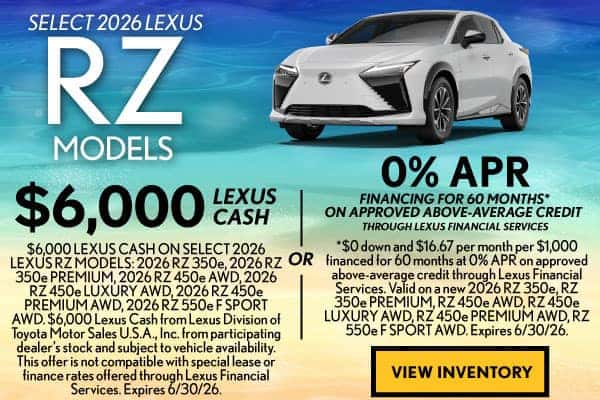 SELECT 2026 LEXUS RZ MODELS