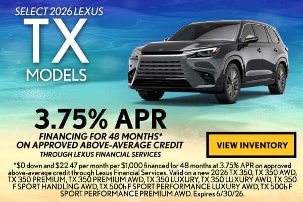 SELECT 2026 LEXUS TX MODELS