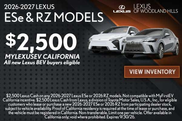 2026-2027 LEXUS ESe & RZ MODELS